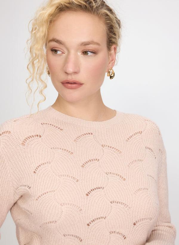 Laura Open Knit Metallic Sweater