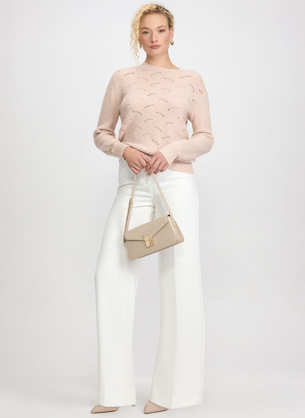 Laura Open Knit Metallic Sweater