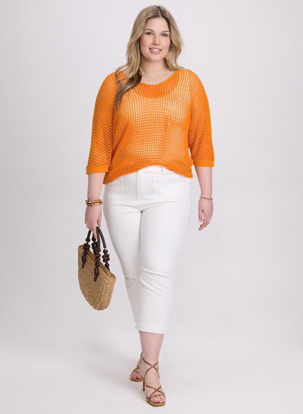 Laura Open Knit Pullover