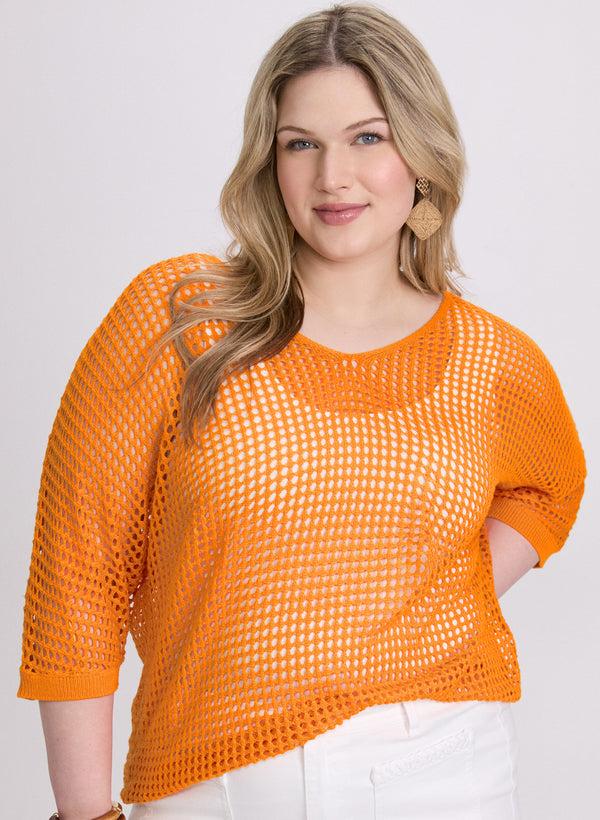 laura Open Knit Pullover