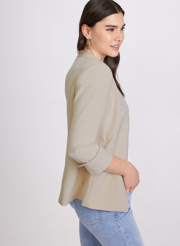 Laura Open Twill Collarless Jacket