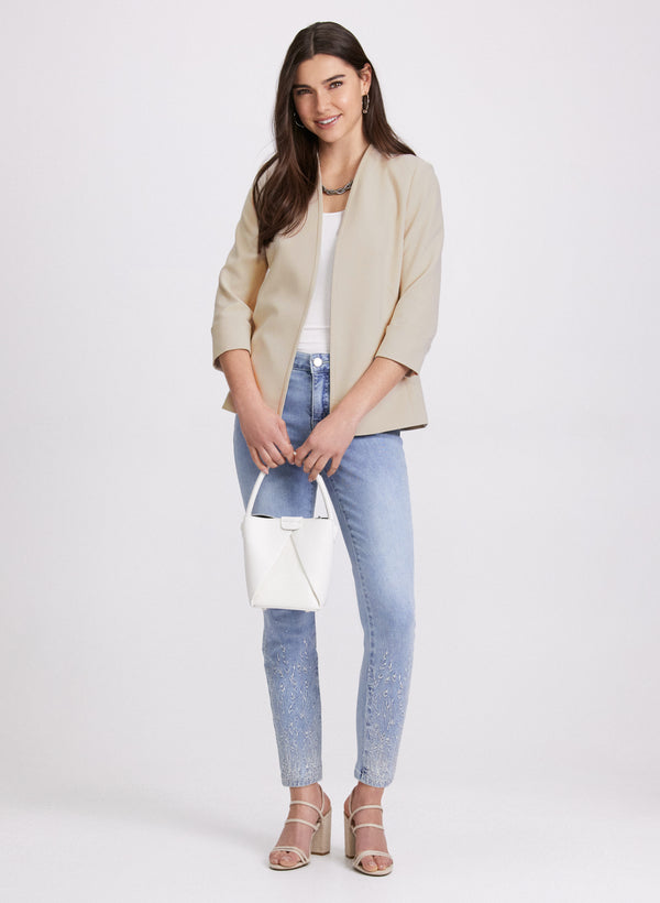 Laura Open Twill Collarless Jacket