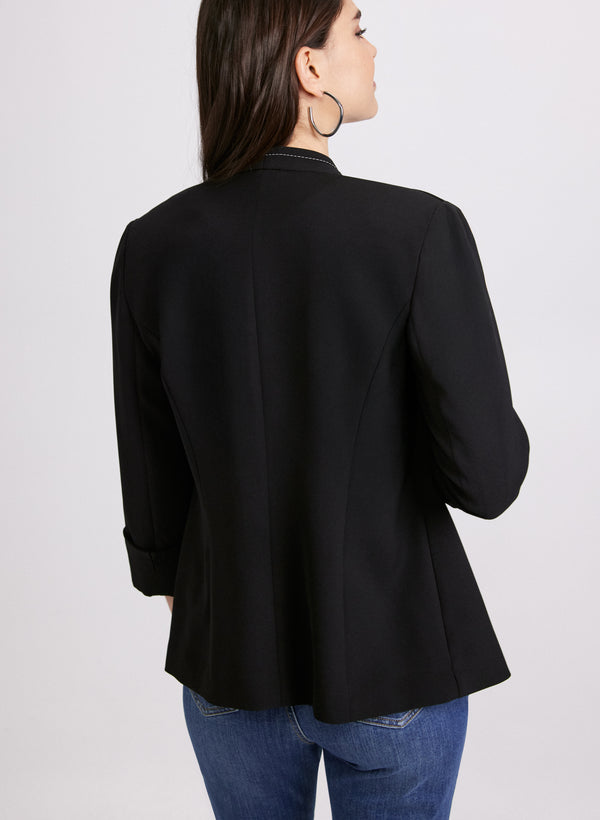 Laura Open Twill Collarless Jacket