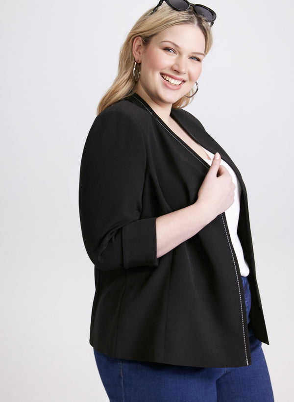 Laura Open Twill Collarless Jacket