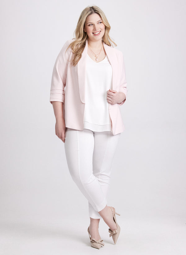 laura Open Twill Jacket & Sofia Slim-Leg Pants