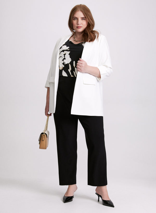 laura Open Twill Jacket & Sofia Straight-Leg Pants