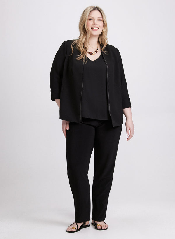 laura Open Twill Jacket & Sofia Straight Leg Pants