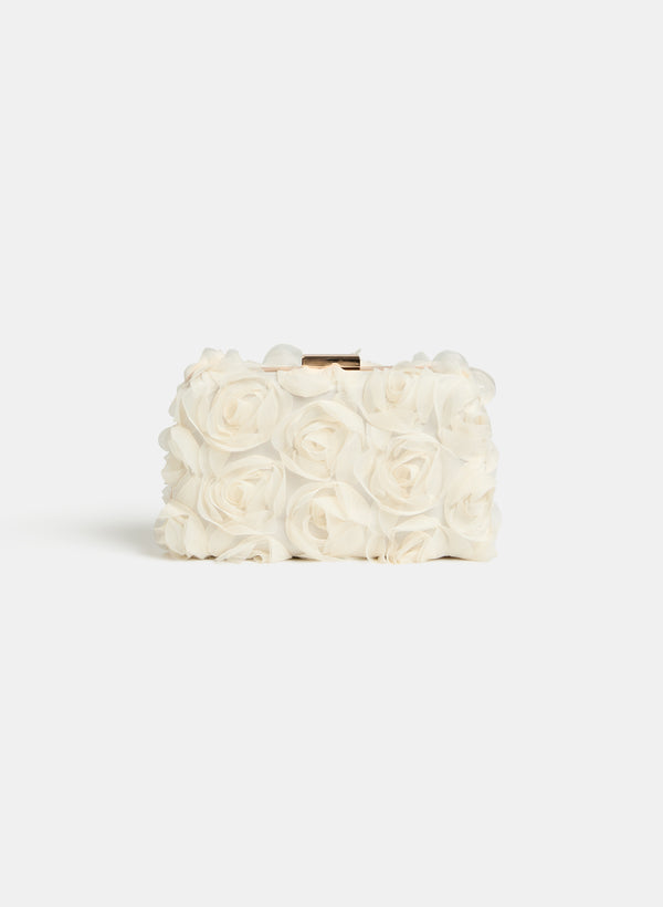laura Organza Flower Clutch