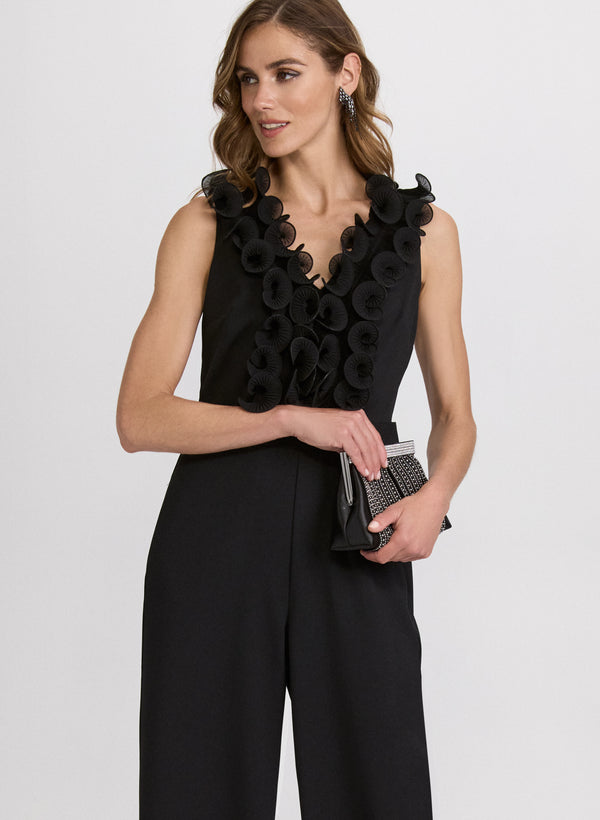 Laura Organza Ruffle Detail Jumpsuit