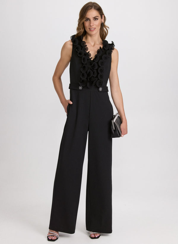 laura Organza Ruffle Detail Jumpsuit