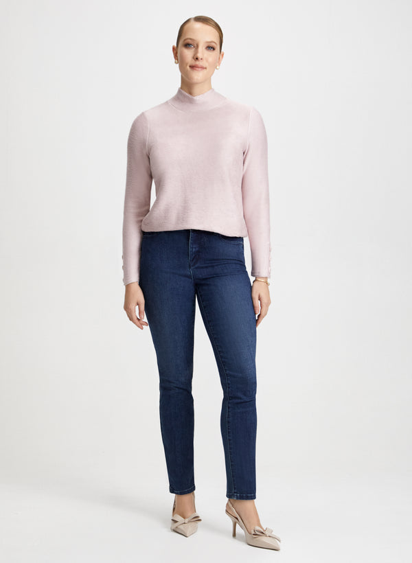 Laura Ottoman Knit Mock Neck Top