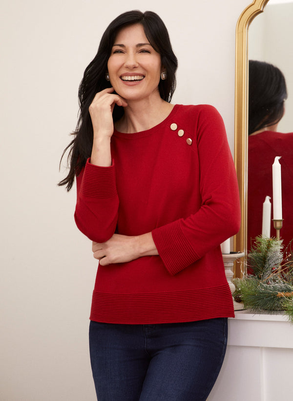 laura Ottoman Stitch Detail Sweater