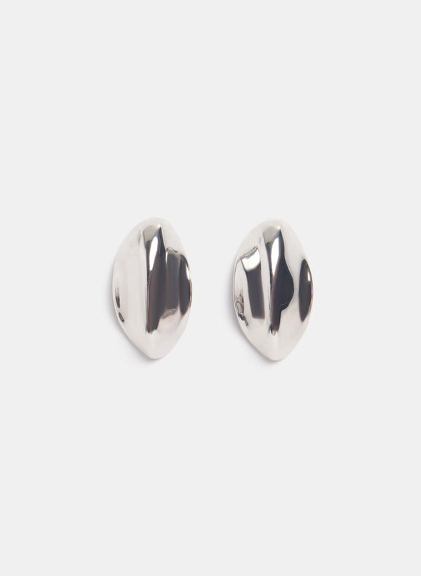 laura Oval Button Earrings