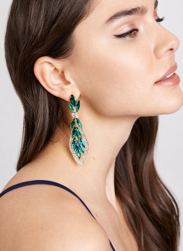 Laura Oval Crystal Earrings