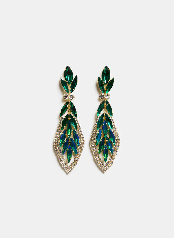 laura Oval Crystal Earrings