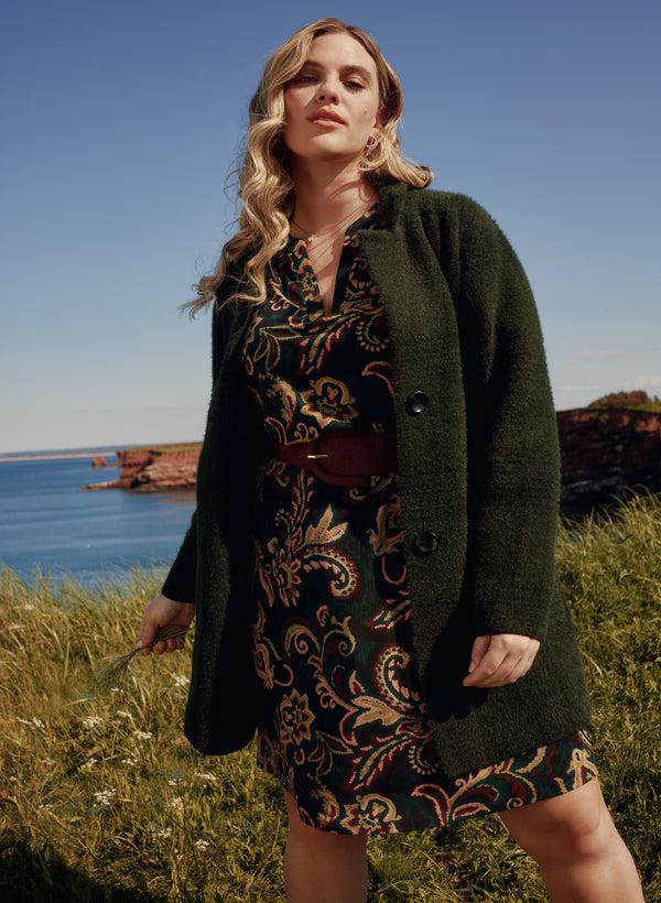 Laura Paisley 3/4 Sleeve Dress