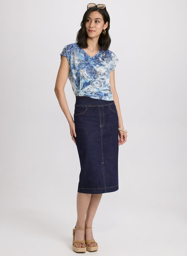 Laura Paisley Burnout T-Shirt