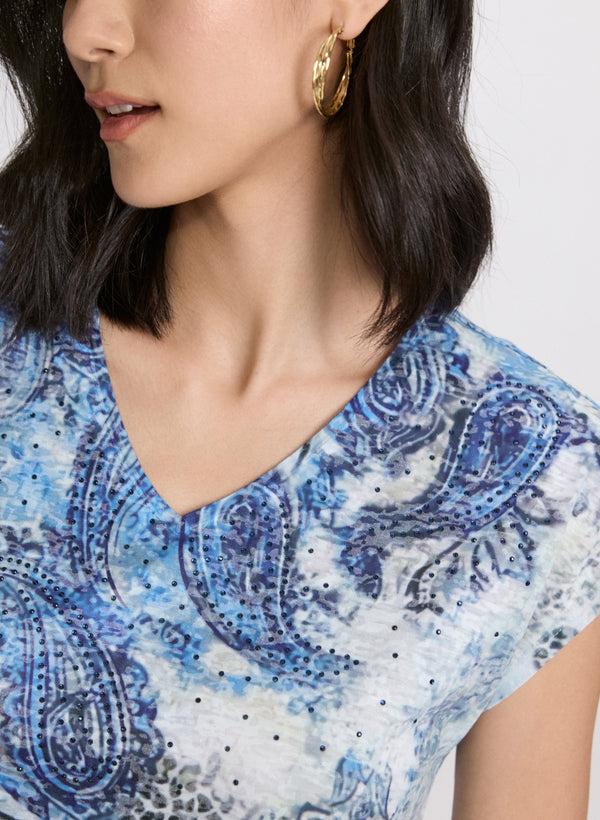 Laura Paisley Burnout T-Shirt