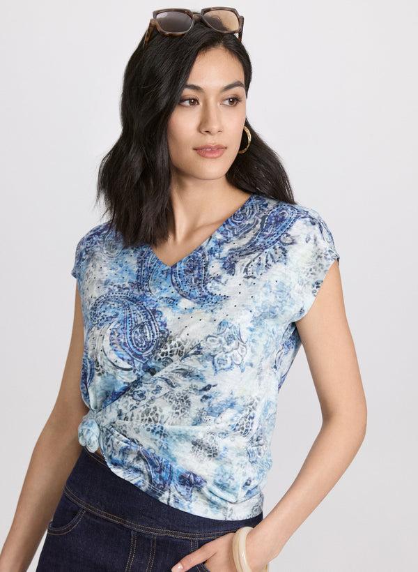 laura Paisley Burnout T-Shirt