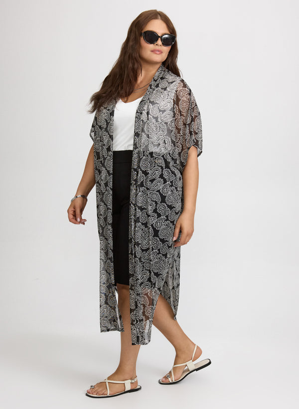 Laura Paisley Mesh Cover-Up