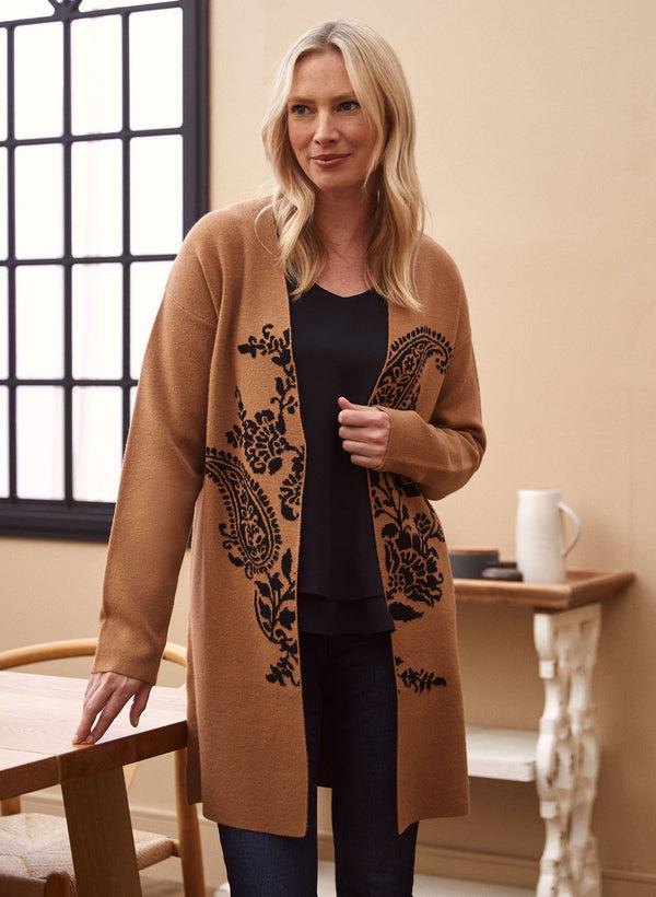 laura Paisley Motif Cardigan