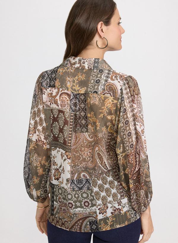 Laura Paisley Patchwork Blouse