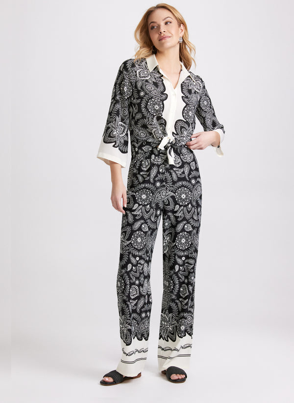 Laura Paisley Placement Print Blouse