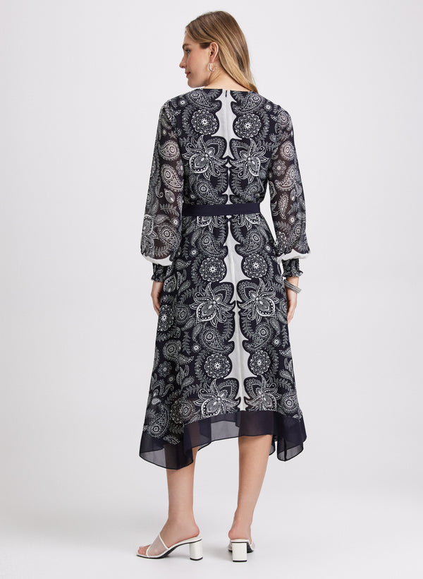 Laura Paisley Placement Print Dress