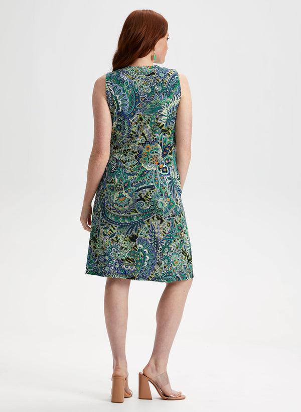 Laura Paisley Print A-Line Dress