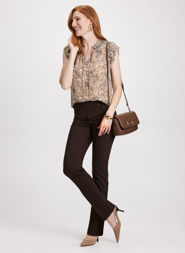 Laura Paisley Print Cap Sleeve Blouse