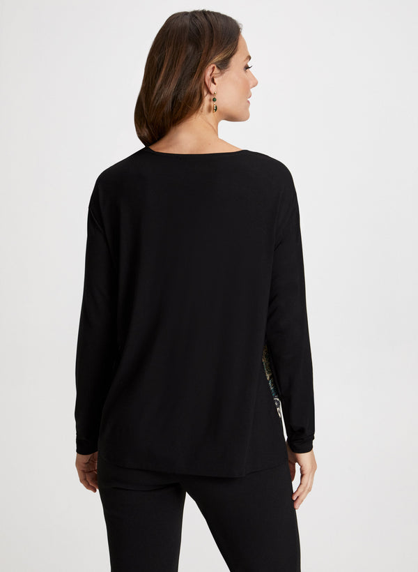 Laura Paisley Print Long Sleeve Top