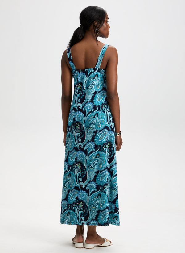Laura Paisley Print Maxi Dress