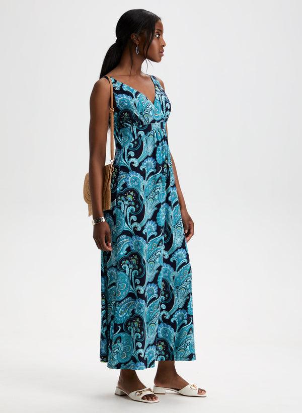 Laura Paisley Print Maxi Dress