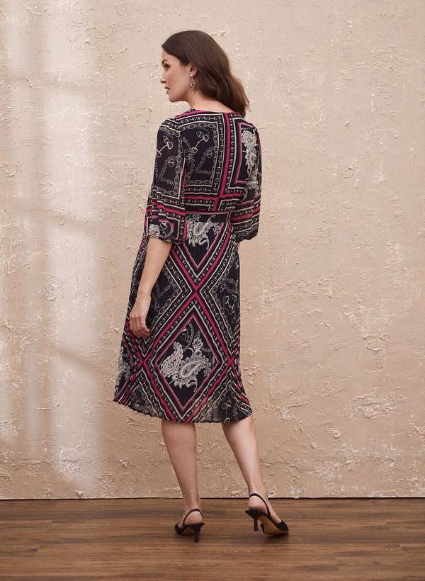 Laura Paisley Print Midi Dress