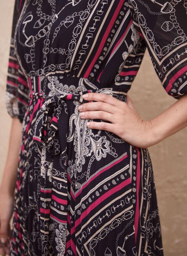 Laura Paisley Print Midi Dress