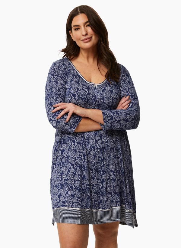 Laura Paisley Print Nightshirt