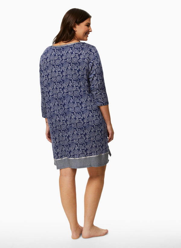 Laura Paisley Print Nightshirt