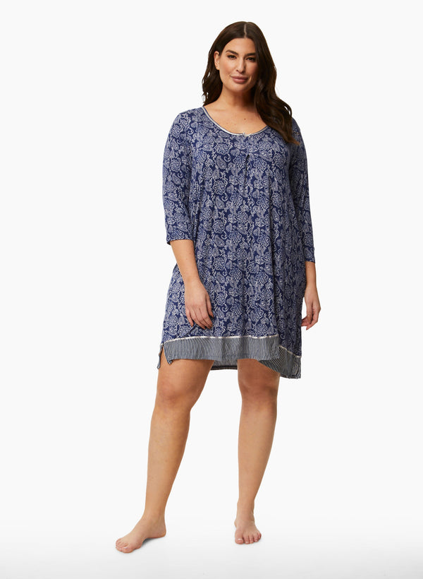 laura Paisley Print Nightshirt