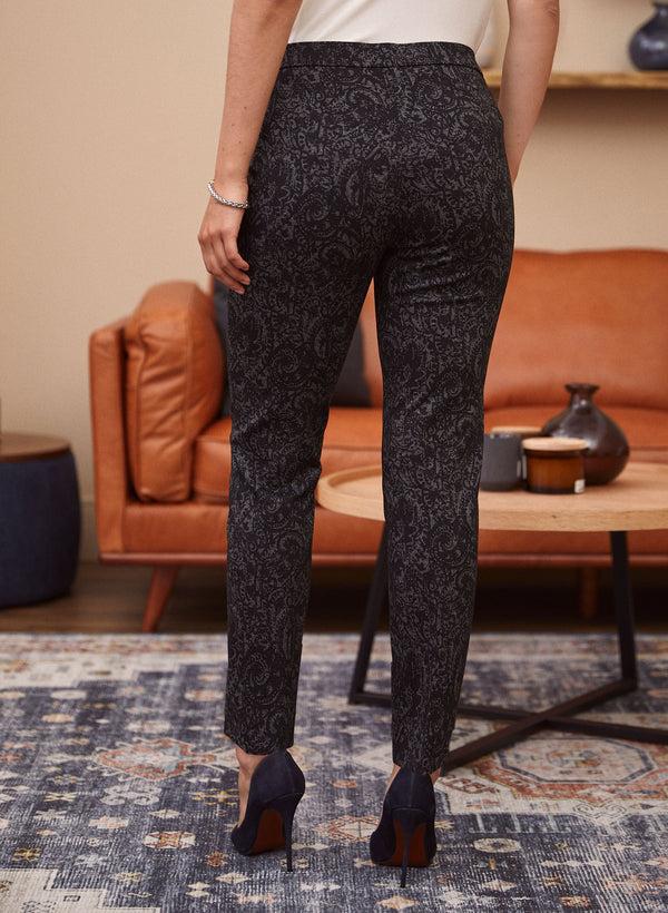 Laura Paisley Print Pull-On Pants