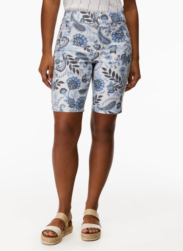 laura Paisley Print Pull-On Shorts