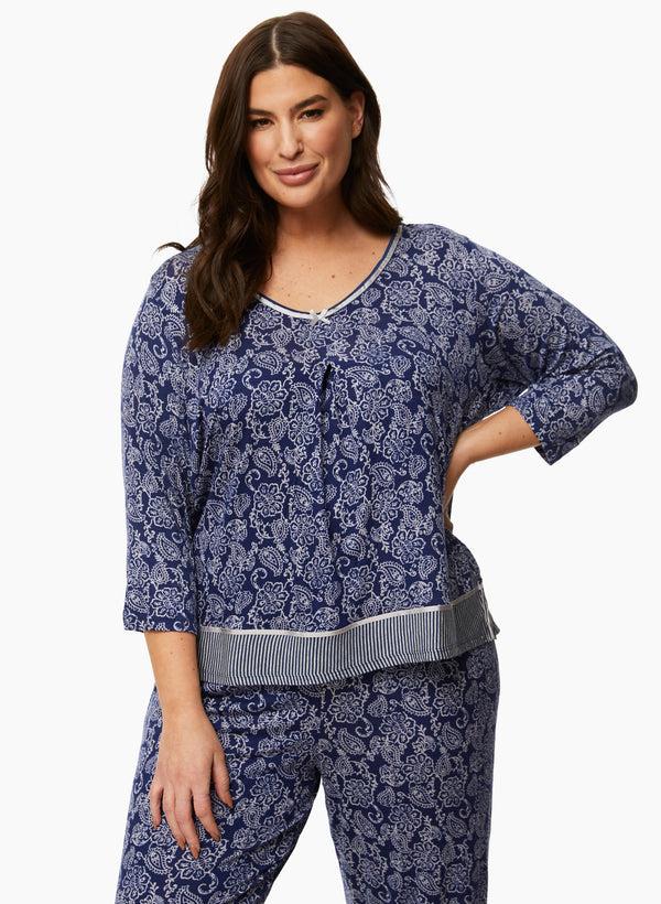 Laura Paisley Print Pyjama Set