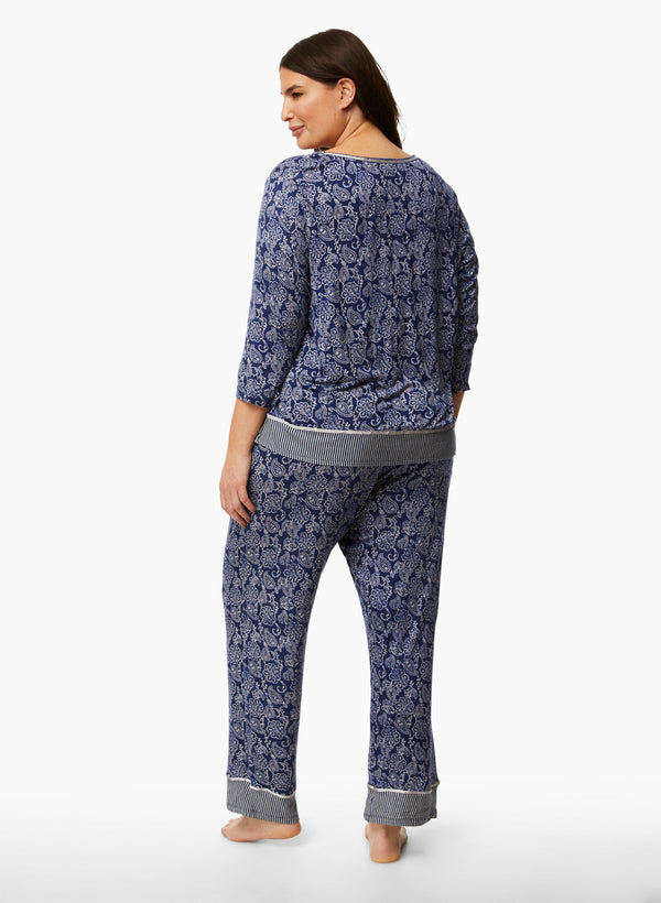 Laura Paisley Print Pyjama Set
