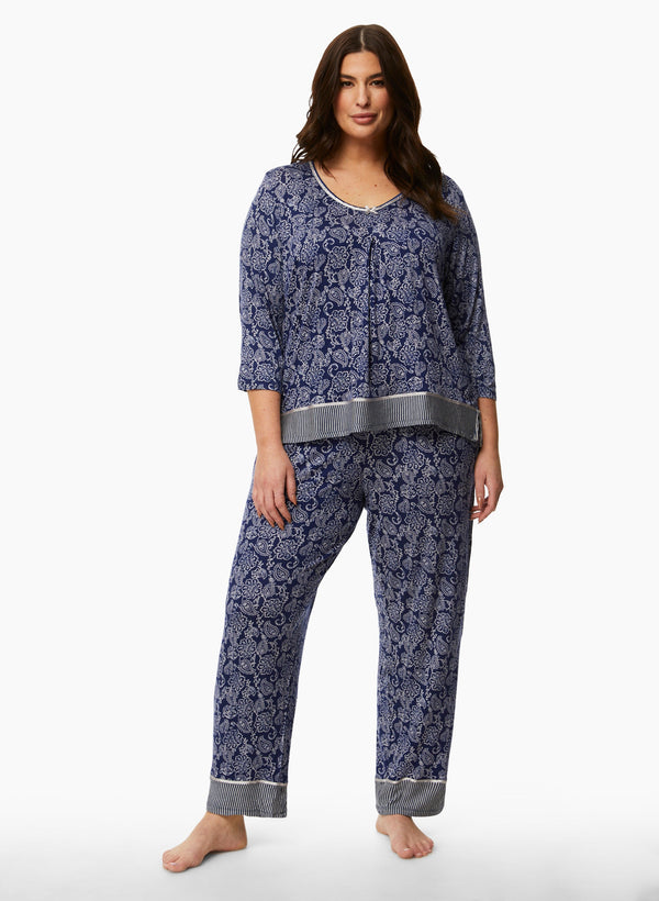 laura Paisley Print Pyjama Set