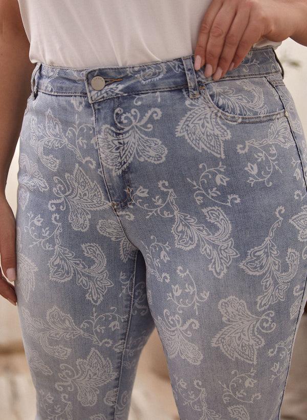 Laura Paisley Print Slim Leg Jeans