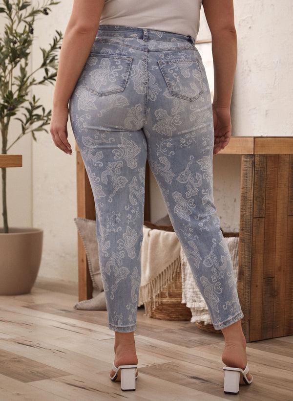 Laura Paisley Print Slim Leg Jeans