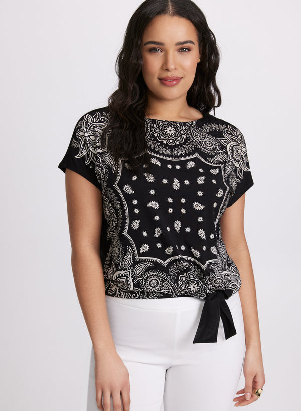 laura Paisley Print T-Shirt