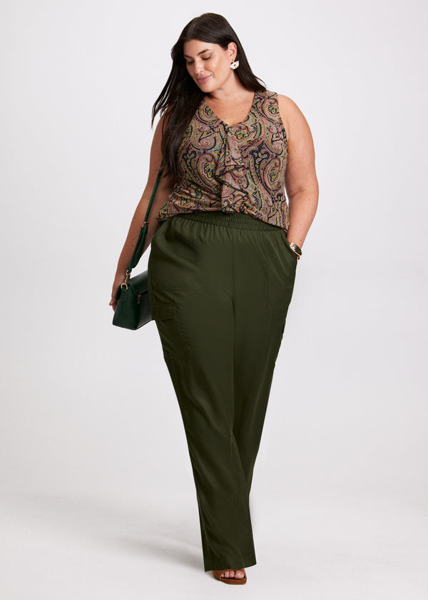 laura Paisley Print Tank Top & Cargo Pants