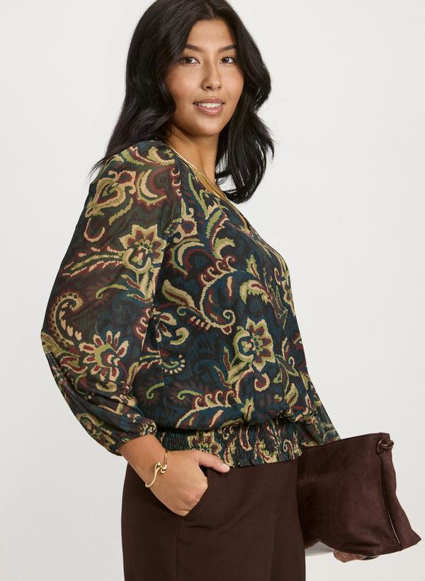 Laura Paisley Print Top