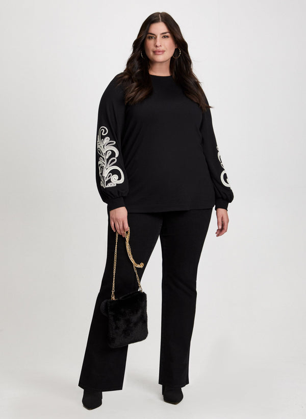 laura Paisley Print Top & Bootcut Jeans