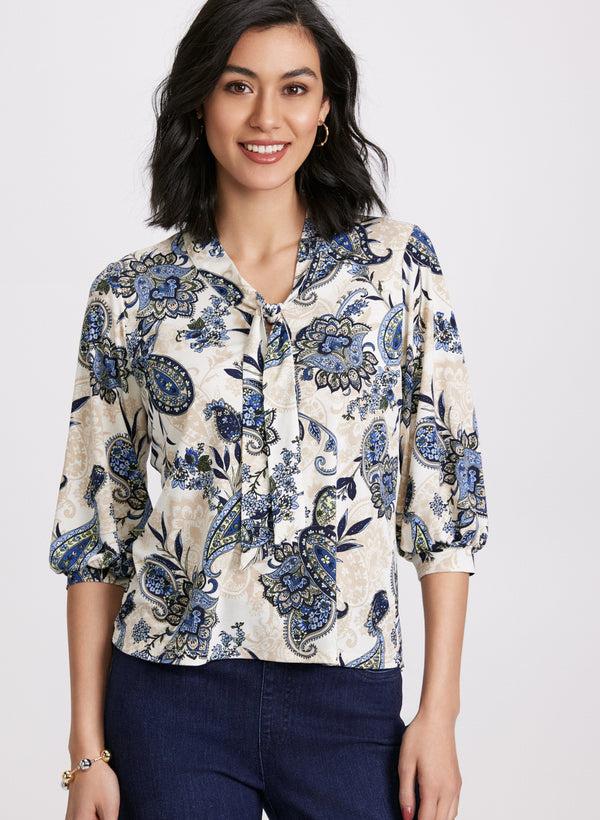 Laura Paisley Print Top
